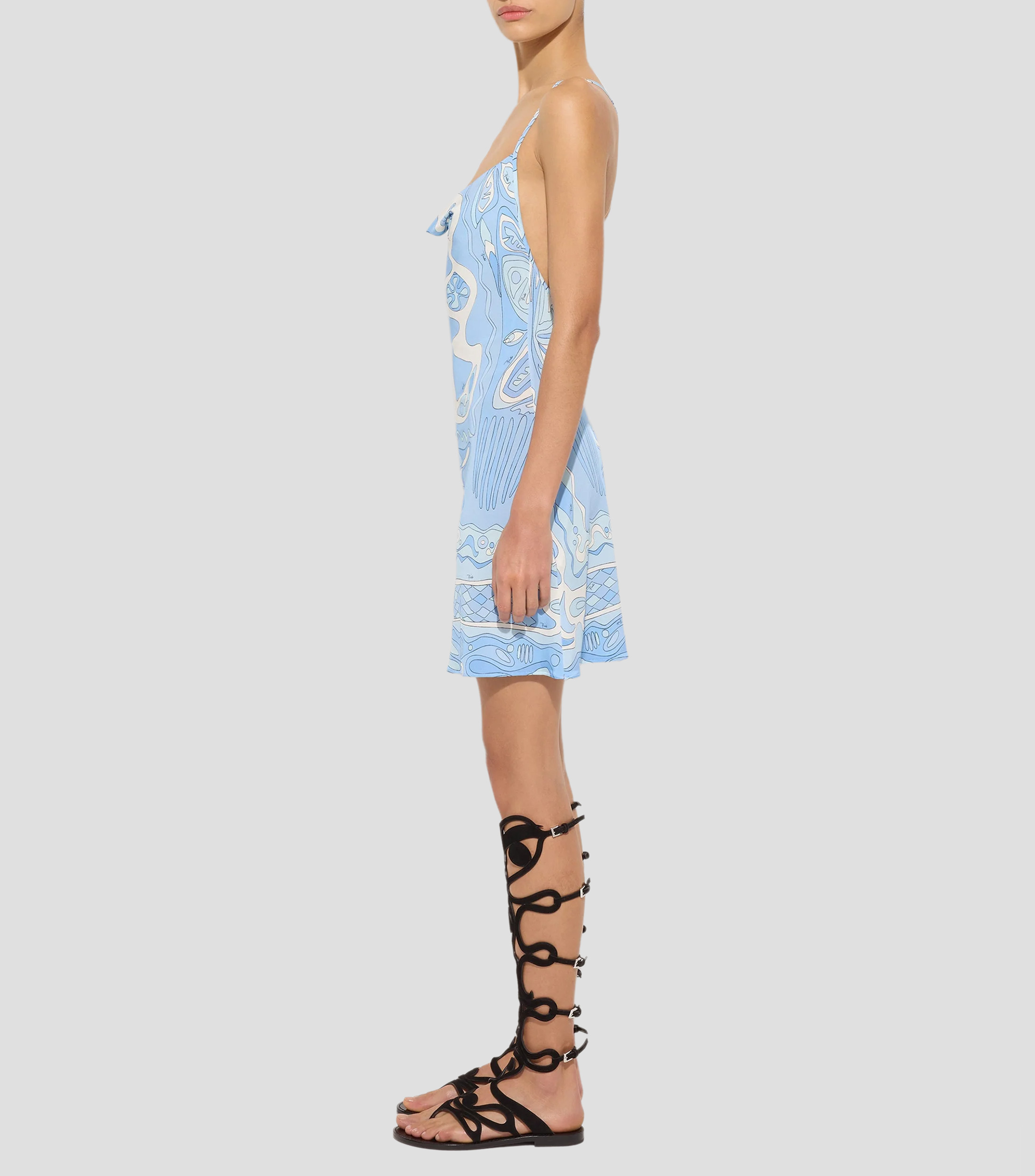 Vestido corto estampado Mujer